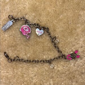 Green Bay Packers Pink and Silver Breast Cancer Awareness Bracelet (2011)